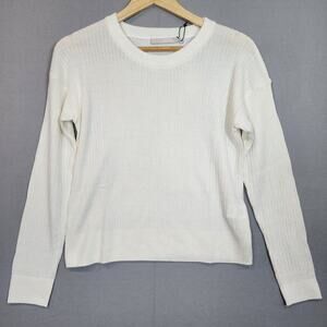 Revolve One Grey Day Merino‎ Wool Blend Sweater Gray Long Sleeve Size S - NWT